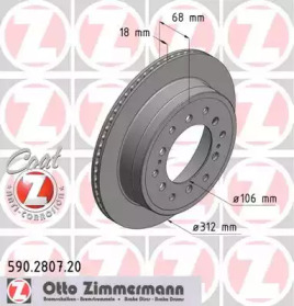 Тормозной диск COAT Z ZIMMERMANN 590.2807.20