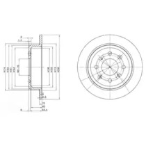 Тормозний диск DELPHI BG2538