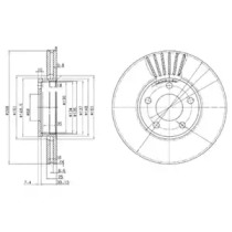 Диск гальмівний DELPHI BG2745
