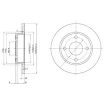 Диск гальмівний DELPHI BG3055