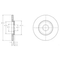 Диск гальмівний DELPHI BG3421