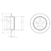 Диск гальмівний DELPHI BG3595