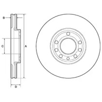 Диск гальмівний DELPHI BG3713C