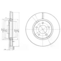 Диск гальмівний DELPHI BG3716