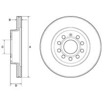Диск тормозной DELPHI BG3832C