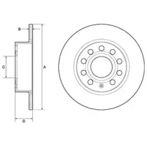 Диск гальмівний DELPHI BG3834C