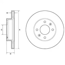 Диск тормозной DELPHI BG3935C