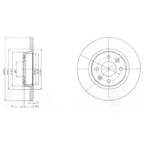 Диск гальмівний DELPHI BG4045
