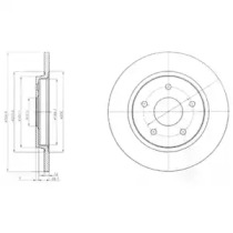 Диск гальмівний DELPHI BG4247