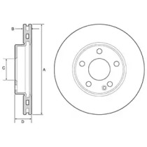 Диск гальмівний DELPHI BG4554C