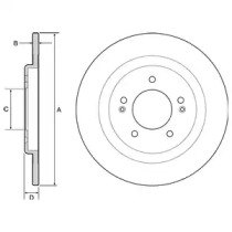 Диск гальмівний DELPHI BG4563C