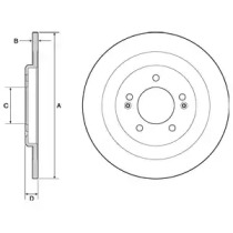 Диск гальмівний DELPHI BG4688C