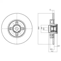 Диск гальмівний DELPHI BG9053RSC