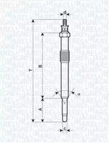 Свеча накаливания MAGNETI MARELLI 062900049304