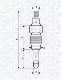 Свічка розжарювання MAGNETI MARELLI 062900056304
