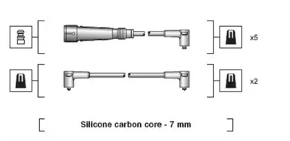 Комплект ізольованих проводів для свічок запалення MAGNETI MARELLI 941318111047