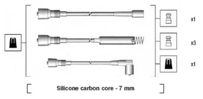 Комплект ізольованих проводів для свічок запалення MAGNETI MARELLI 941125130667