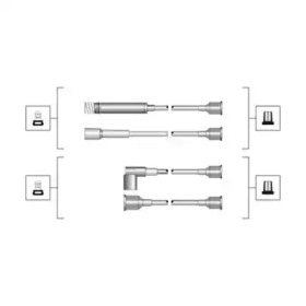 Комплект ізольованих проводів для свічок запалення MAGNETI MARELLI 941319170064