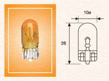 W5W 12A Лампа накаливания (12V W5W) MAGNETI MARELLI 002051800000