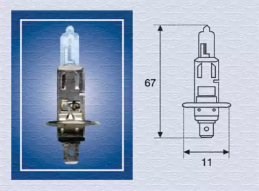 H1 12 Лампа накаливания (H1 12V 55W) MAGNETI MARELLI 002551100000