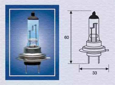 H7 12 Лампа розжарювання (H7 12V 55W) MAGNETI MARELLI 002557100000