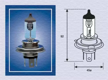 H4 12 RAL Лампа накаливания (H4 12V 100/80W RAL) MAGNETI MARELLI 002559100000