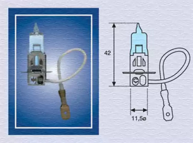H3 12 BL Лампа розжарювання (H3 12W 55W BL) MAGNETI MARELLI 002604100000