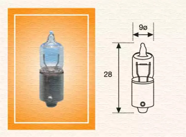 H6W 12 Лампа розжарювання (12V H6W) MAGNETI MARELLI 002701100000