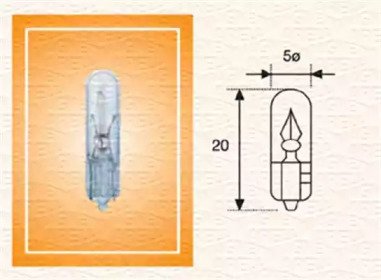 Автолампа T5 24V 1.2W W2x4.6d Standard 24V (без цоколя) (T5 1,2W 24V) MAGNETI MARELLI 003722100000