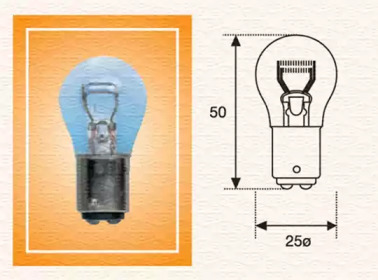 P21 4W 12 Лампа розжарювання (12V P21/4W) MAGNETI MARELLI 008529100000