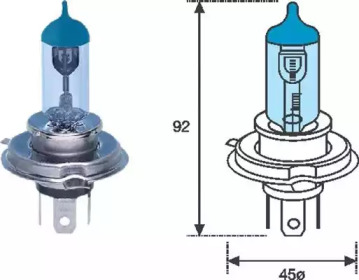 H4 12 BL Лампа розжарювання (H4 12V 60/55W BL) MAGNETI MARELLI 002602100000