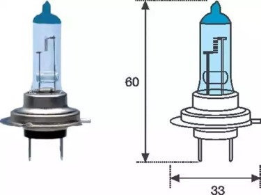 H7 12 BL Лампа розжарювання (H7 12V 55W BL) MAGNETI MARELLI 002603100000