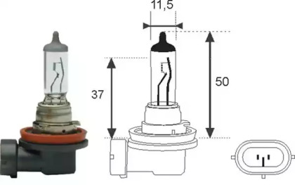 H8 12 Лампа розжарювання (H8 12V 35W) MAGNETI MARELLI 002547100000