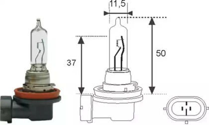 H9 12 Лампа розжарювання MAGNETI MARELLI 002548100000