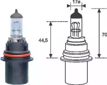 Автолампа HB1 12V 65/45W P29t Standard (HB1 12V) MAGNETI MARELLI 002555200000 — фото 2