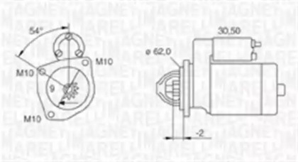 Стартер Citroen Berlingo/Jumper/Peugeot Boxer/Expert 94-02 (1 kw) (z=9) MAGNETI MARELLI 063720566010