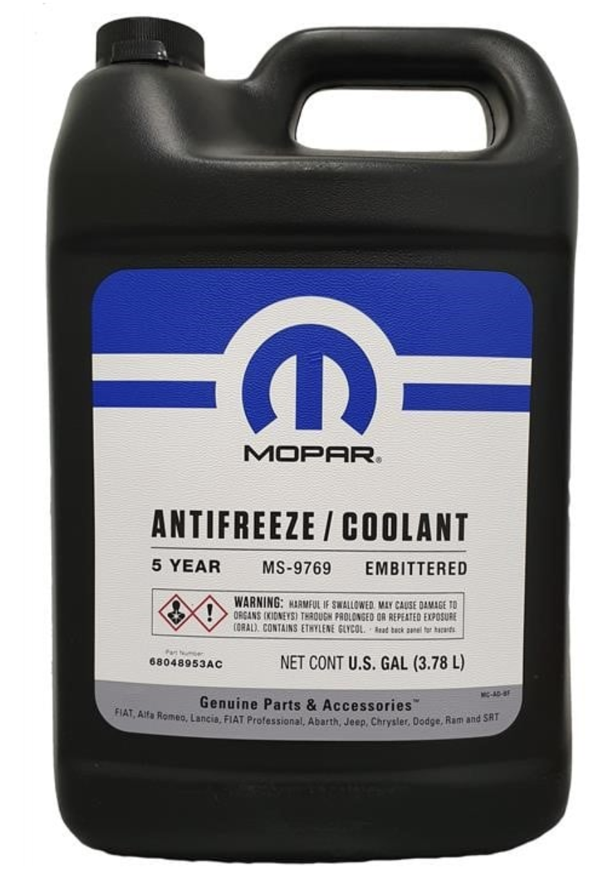 Mopar Antifreeze Coolant Orange MS-9769 (помаранчевий, концентрат -74°С) 3.785 л. 68048953AC