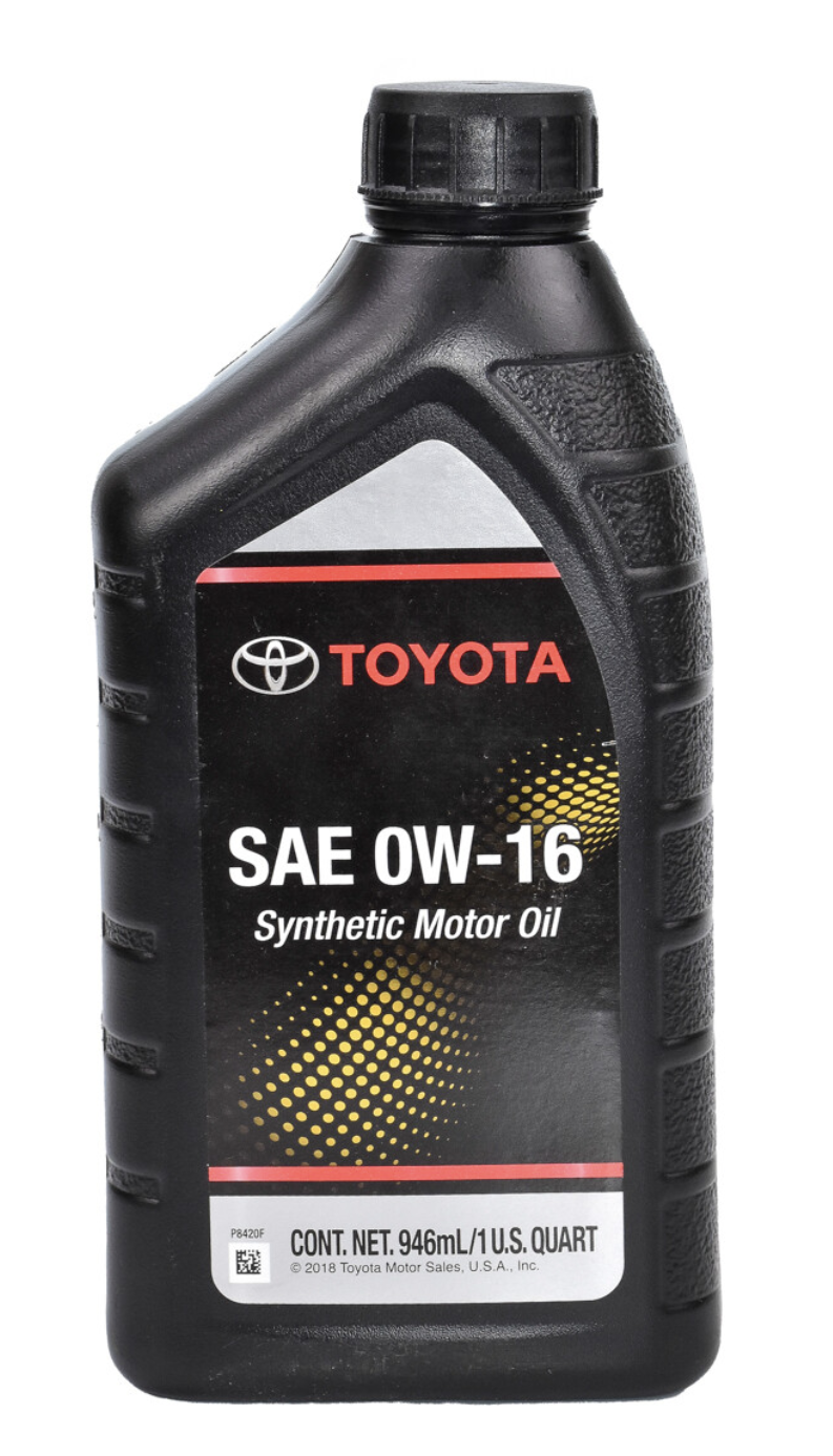 Toyota Motor Oil 0W-16 0.946 л. 0027916QTE
