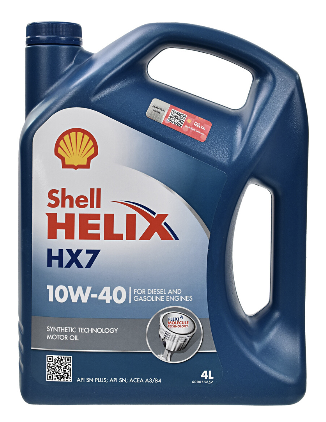 Масло моторное SHELL Helix HX7 10W-40 4л ТОВ-У001541