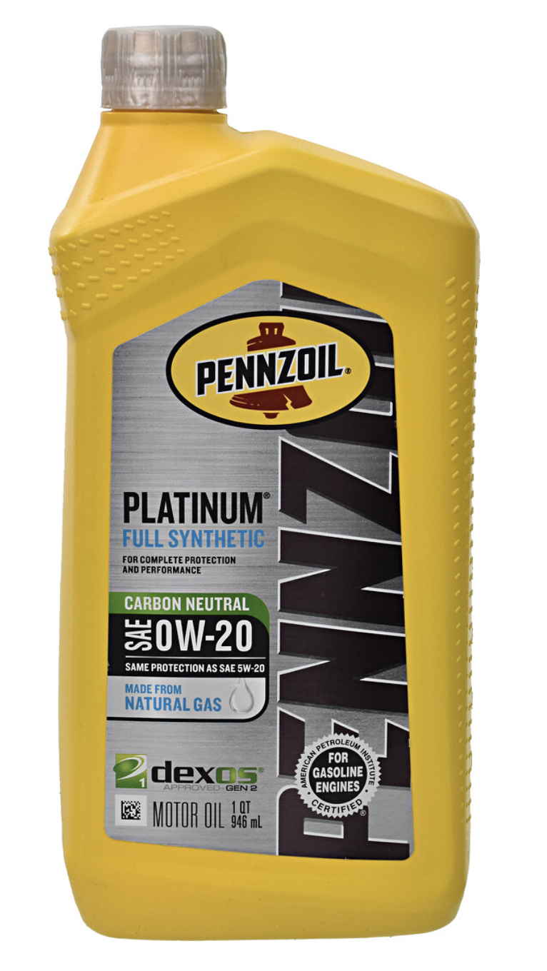 Pennzoil Platinum Fully Synthetic 0W-20 0.946 л. 550036541
