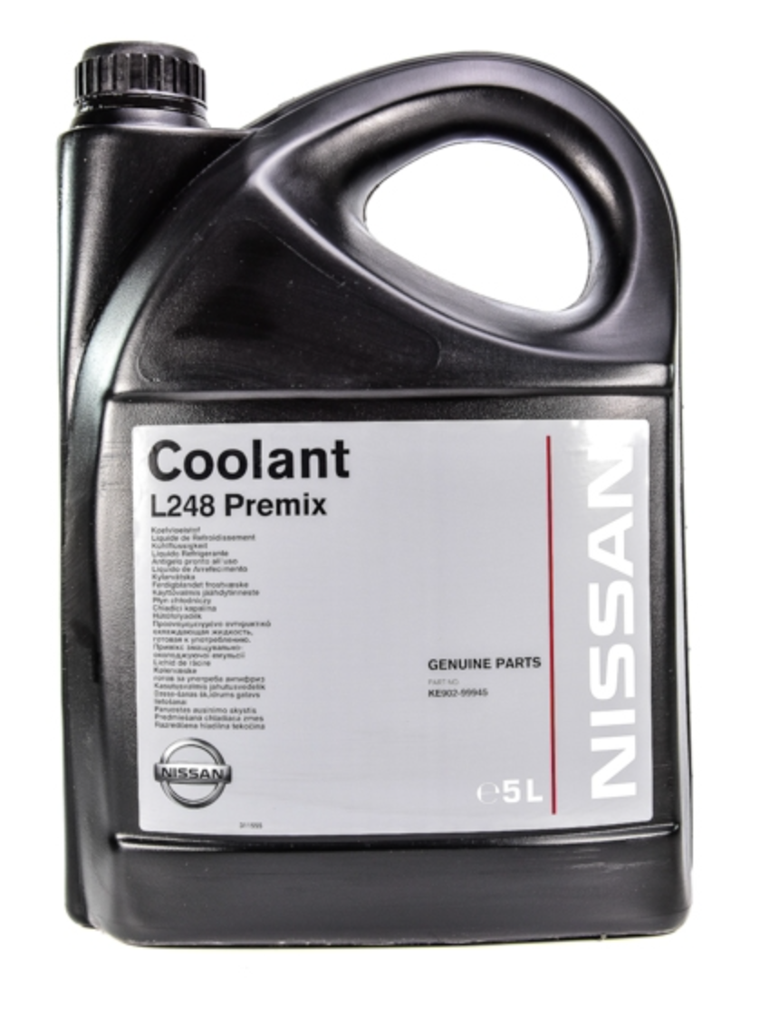Nissan Coolant L248 Premix (зелений, готовий -38°С) 5 л. KE90299945