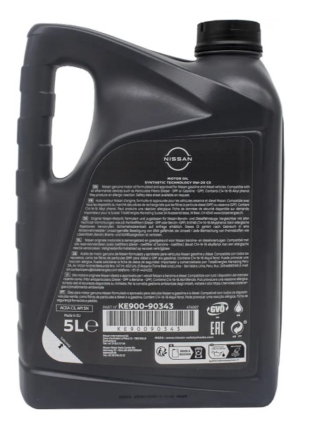 Nissan Motor Oil 0W-20 C5 5 л. KE90090343