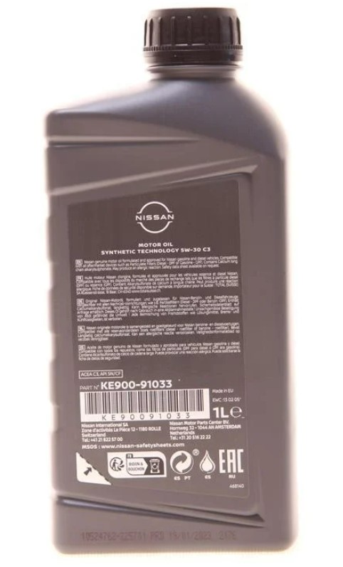 Nissan Motor Oil C3 5W-30 1 л. KE90091033