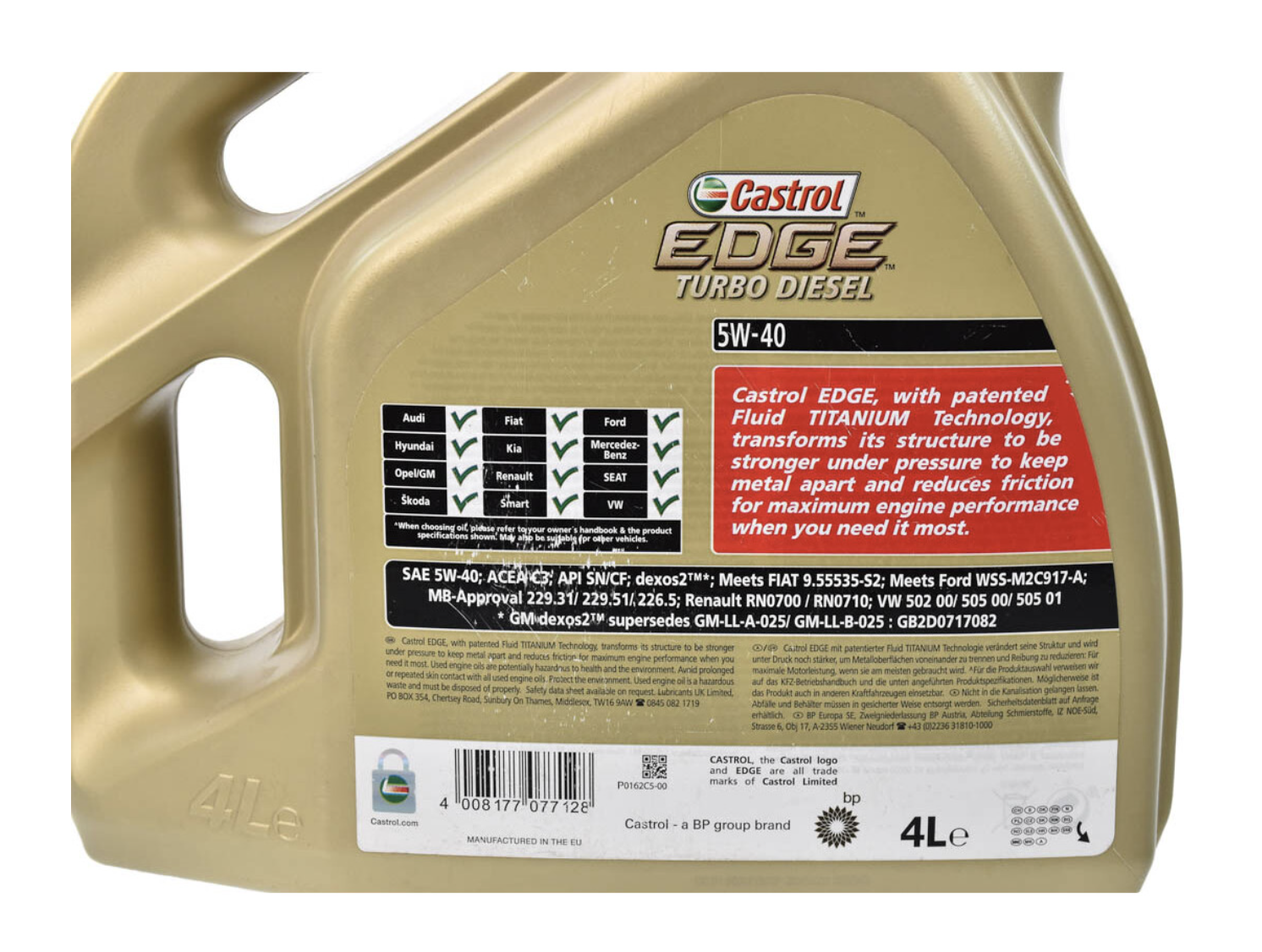 Castrol Edge Turbo Diesel 5W-40 4 л. 1535B4 — фото 2