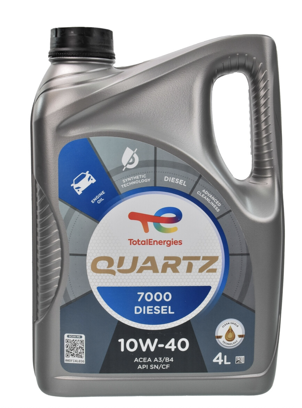Моторное масло Total Quartz Diesel 7000 10W-40, 4л TotalEnergies 216682