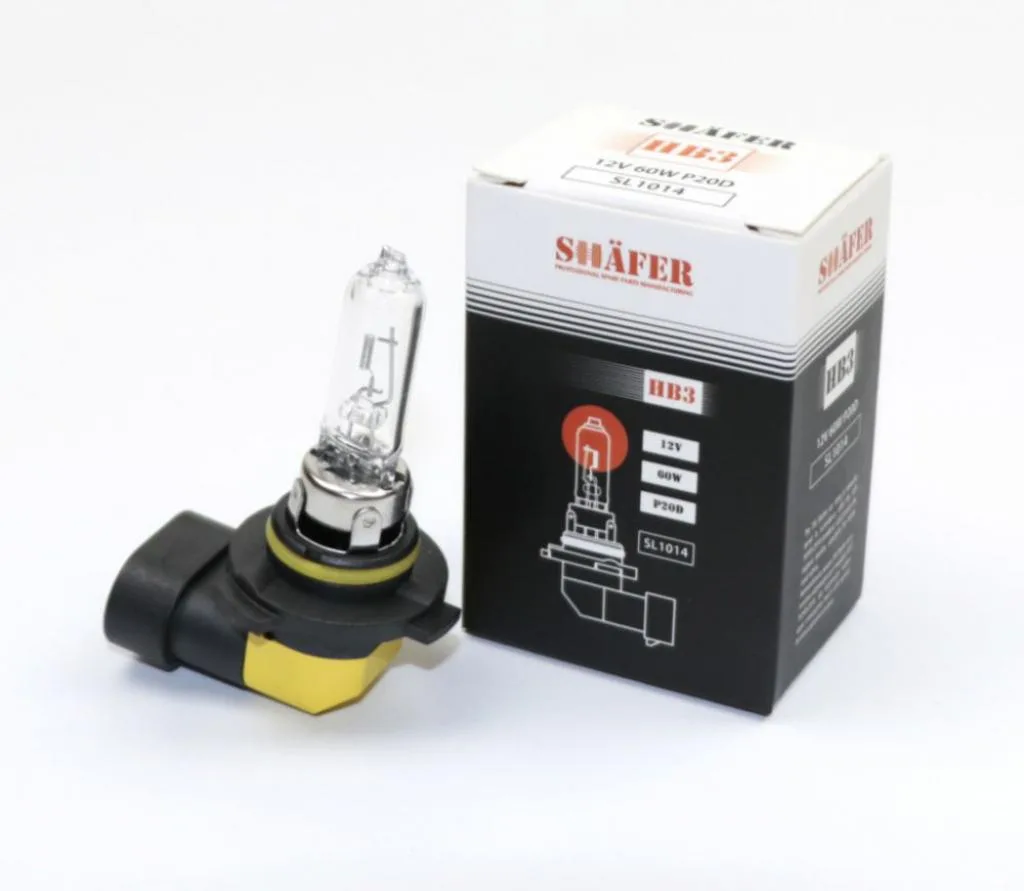Лампа галогенова HB3 12V 65W P20D  (картонна упаковка 1шт) SHAFER SL1014