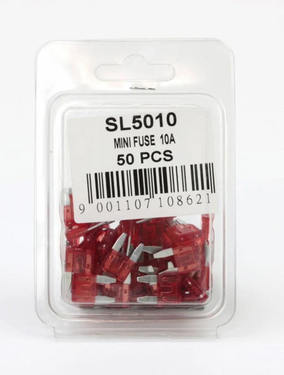 Запобіжник Mini 10A (пластикова упаковка по 50шт) SHAFER SL5010