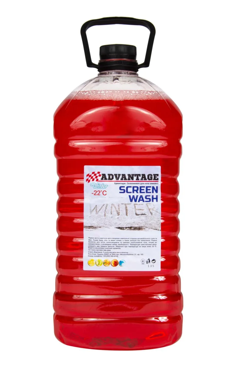Омивач зимовий Карамель -22,   4,2 л.,ADV (квадратна) УКРАЇНА adv4