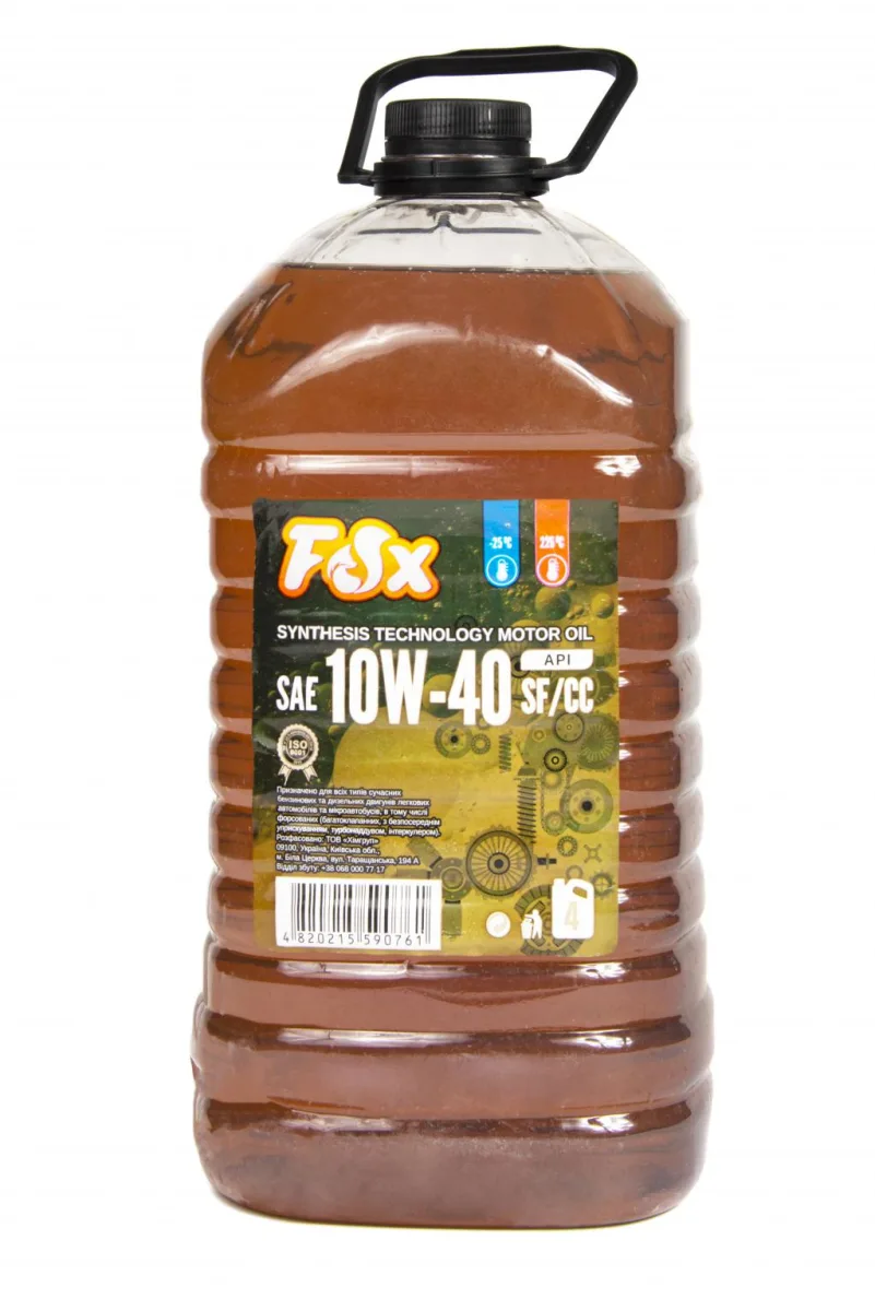 Олива  FOX  10W40 4л пет УКРАЇНА adv30