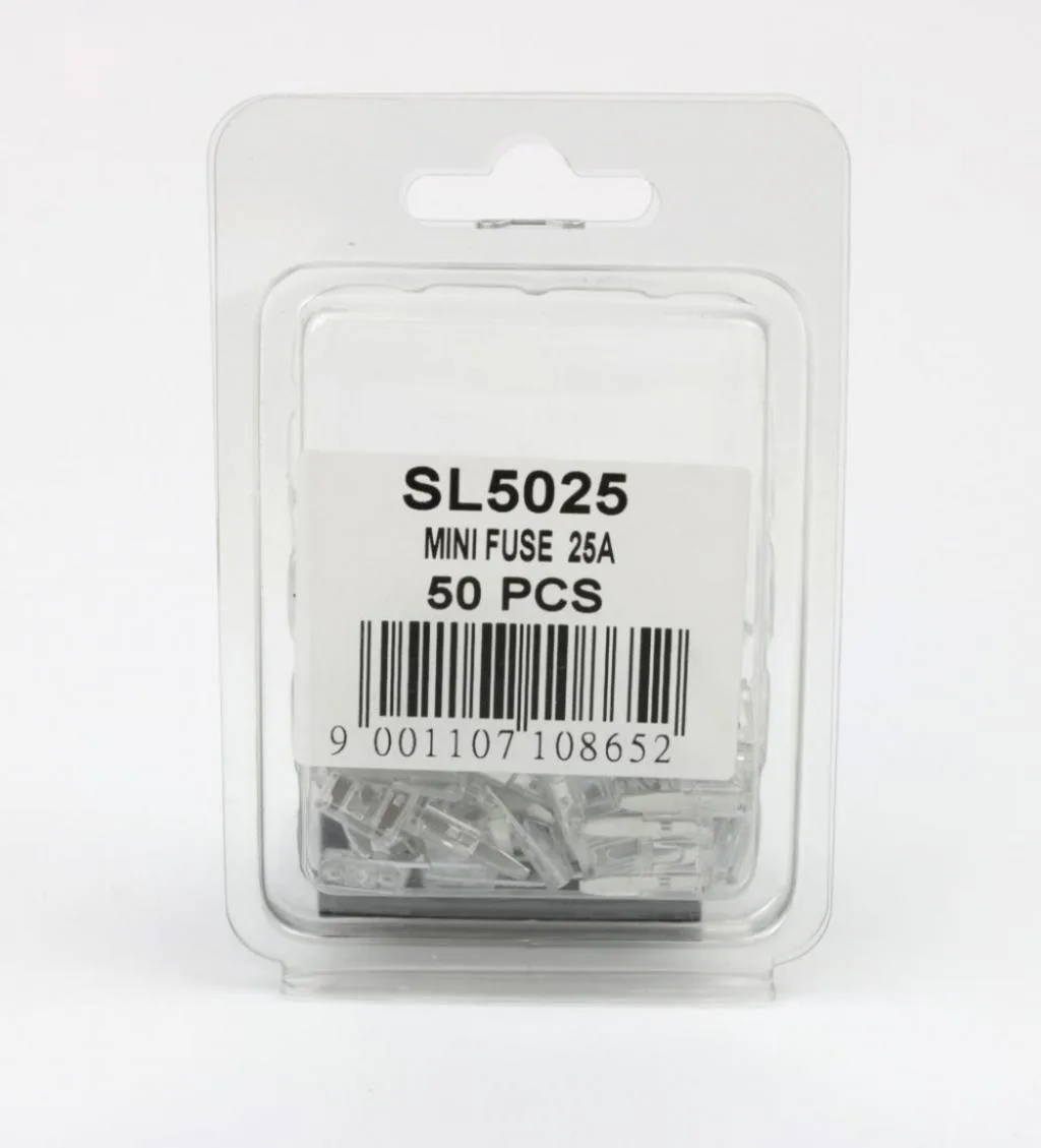 Запобіжник Mini 25A (пластикова упаковка по 50шт) SHAFER SL5025